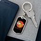 Dogecoin Crypto Keychain Stainless Steel or 18k Gold Dog Tag Keyring-Express Your Love Gifts