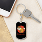 Dogecoin Crypto Keychain Stainless Steel or 18k Gold Dog Tag Keyring-Express Your Love Gifts