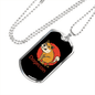 Dogecoin Crypto Necklace Stainless Steel or 18k Gold Dog Tag 24" Chain-Express Your Love Gifts