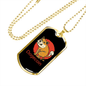 Dogecoin Crypto Necklace Stainless Steel or 18k Gold Dog Tag 24" Chain-Express Your Love Gifts