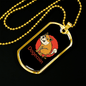 Dogecoin Crypto Necklace Stainless Steel or 18k Gold Dog Tag 24" Chain-Express Your Love Gifts