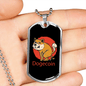 Dogecoin Crypto Necklace Stainless Steel or 18k Gold Dog Tag 24" Chain-Express Your Love Gifts