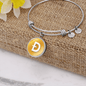 Dogecoin (DOGE) Bracelet Stainless Steel or 18k Gold Circle Bangle-Express Your Love Gifts