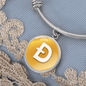 Dogecoin (DOGE) Bracelet Stainless Steel or 18k Gold Circle Bangle-Express Your Love Gifts