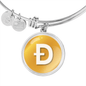 Dogecoin (DOGE) Bracelet Stainless Steel or 18k Gold Circle Bangle-Express Your Love Gifts