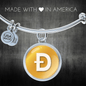 Dogecoin (DOGE) Bracelet Stainless Steel or 18k Gold Circle Bangle-Express Your Love Gifts