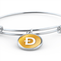Dogecoin (DOGE) Bracelet Stainless Steel or 18k Gold Circle Bangle-Express Your Love Gifts