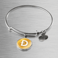 Dogecoin (DOGE) Bracelet Stainless Steel or 18k Gold Circle Bangle-Express Your Love Gifts