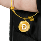 Dogecoin (DOGE) Bracelet Stainless Steel or 18k Gold Circle Bangle-Express Your Love Gifts