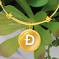 Dogecoin (DOGE) Bracelet Stainless Steel or 18k Gold Circle Bangle-Express Your Love Gifts