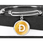 Dogecoin (DOGE) Bracelet Stainless Steel or 18k Gold Circle Bangle-Express Your Love Gifts