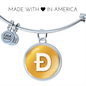 Dogecoin (DOGE) Bracelet Stainless Steel or 18k Gold Circle Bangle-Express Your Love Gifts