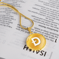 Dogecoin (DOGE) Circle Necklace Stainless Steel or 18k Gold 18-22"-Express Your Love Gifts