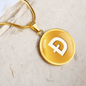 Dogecoin (DOGE) Circle Necklace Stainless Steel or 18k Gold 18-22"-Express Your Love Gifts
