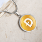 Dogecoin (DOGE) Circle Necklace Stainless Steel or 18k Gold 18-22"-Express Your Love Gifts