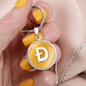 Dogecoin (DOGE) Circle Necklace Stainless Steel or 18k Gold 18-22"-Express Your Love Gifts