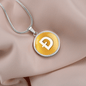 Dogecoin (DOGE) Circle Necklace Stainless Steel or 18k Gold 18-22"-Express Your Love Gifts