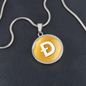 Dogecoin (DOGE) Circle Necklace Stainless Steel or 18k Gold 18-22"-Express Your Love Gifts