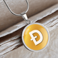 Dogecoin (DOGE) Circle Necklace Stainless Steel or 18k Gold 18-22"-Express Your Love Gifts