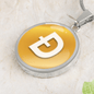 Dogecoin (DOGE) Circle Necklace Stainless Steel or 18k Gold 18-22"-Express Your Love Gifts