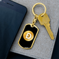 Dogecoin (DOGE) Crypto Cryptocurrency Keychain Stainless Steel or 18k Gold Dog Tag Keyring-Express Your Love Gifts