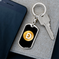 Dogecoin (DOGE) Crypto Cryptocurrency Keychain Stainless Steel or 18k Gold Dog Tag Keyring-Express Your Love Gifts