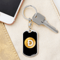 Dogecoin (DOGE) Crypto Cryptocurrency Keychain Stainless Steel or 18k Gold Dog Tag Keyring-Express Your Love Gifts