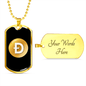 Dogecoin (DOGE) Crypto Necklace Stainless Steel or 18k Gold Dog Tag 24" Chain-Express Your Love Gifts