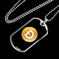 Dogecoin (DOGE) Crypto Necklace Stainless Steel or 18k Gold Dog Tag 24" Chain-Express Your Love Gifts