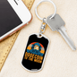 Dogecoin to The Moon Crypto Keychain Stainless Steel or 18k Gold Dog Tag Keyring-Express Your Love Gifts