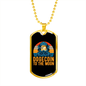 Dogecoin to The Moon Crypto Necklace Stainless Steel or 18k Gold Dog Tag 24" Chain-Express Your Love Gifts
