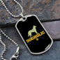 Dogholic Necklace Stainless Steel or 18k Gold Dog Tag 24" Chain-Express Your Love Gifts