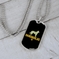 Dogholic Necklace Stainless Steel or 18k Gold Dog Tag 24" Chain-Express Your Love Gifts