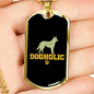 Dogholic Necklace Stainless Steel or 18k Gold Dog Tag 24" Chain-Express Your Love Gifts