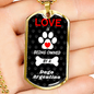 Dogo Argentino Love Is Stainless Steel or 18k Gold Dog Tag 24" Chain-Express Your Love Gifts