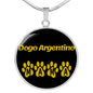 Dogo Argentino Mama Circle Necklace Stainless Steel or 18k Gold 18-22" Dog Owner Lover-Express Your Love Gifts