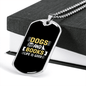 Dogs and Books Necklace Stainless Steel or 18k Gold Dog Tag 24" Chain-Express Your Love Gifts