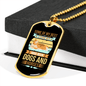Dogs and Horses Necklace Stainless Steel or 18k Gold Dog Tag 24" Chain-Express Your Love Gifts