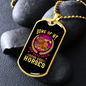 Dogs and Horses Purple Necklace Stainless Steel or 18k Gold Dog Tag 24" Chain-Express Your Love Gifts