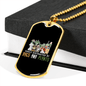 Dogs & Plants Necklace Stainless Steel or 18k Gold Dog Tag 24" Chain-Express Your Love Gifts