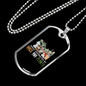 Dogs & Plants Necklace Stainless Steel or 18k Gold Dog Tag 24" Chain-Express Your Love Gifts