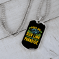 Dogs Are Link to Paradise Necklace Stainless Steel or 18k Gold Dog Tag 24" Chain-Express Your Love Gifts