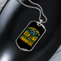 Dogs Are Link to Paradise Necklace Stainless Steel or 18k Gold Dog Tag 24" Chain-Express Your Love Gifts