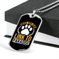 Dogs Are Link to Paradise Paw Necklace Stainless Steel or 18k Gold Dog Tag 24" Chain-Express Your Love Gifts