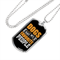 Dogs Are My Favorite People Orange Necklace Stainless Steel or 18k Gold Dog Tag 24" Chain-Express Your Love Gifts