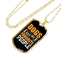 Dogs Are My Favorite People Orange Necklace Stainless Steel or 18k Gold Dog Tag 24" Chain-Express Your Love Gifts