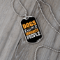 Dogs Are My Favorite People Orange Necklace Stainless Steel or 18k Gold Dog Tag 24" Chain-Express Your Love Gifts