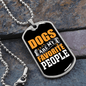 Dogs Are My Favorite People Orange Necklace Stainless Steel or 18k Gold Dog Tag 24" Chain-Express Your Love Gifts