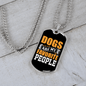 Dogs Are My Favorite People Orange Necklace Stainless Steel or 18k Gold Dog Tag 24" Chain-Express Your Love Gifts