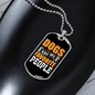 Dogs Are My Favorite People Orange Necklace Stainless Steel or 18k Gold Dog Tag 24" Chain-Express Your Love Gifts